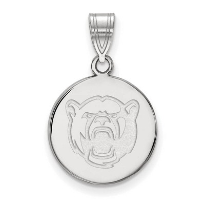 Black Bow Jewelry 14k White Gold Baylor Bears NCAA Medium Pendant