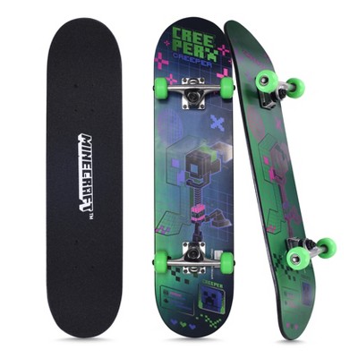 Minecraft 31" Skateboard with ABEC5 Bearings - Perfect for Beginners and Pros with Unique Artwork