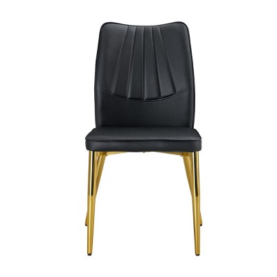 GlasFlength Accent Chairs Premium Upholstered Seating Comfortable High Back Design For Dining Kitchen Living Spaces, Black, 17.9"*16.9"*34.3"