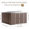 Acekool 8x7 FT Metal Outdoor Storage Shed, Lockable Door, Vents, Sloped Roof for Patio & Lawn - 4 of 4
