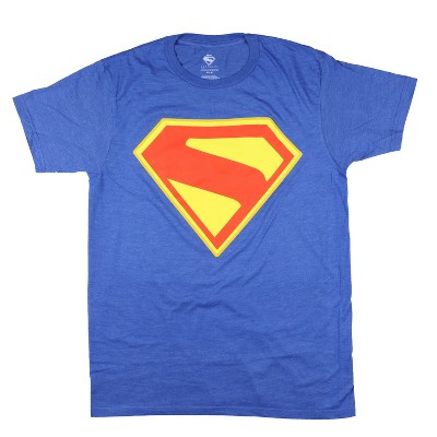 Seven Times Six DC Comics Superman T-Shirt Men's Legacy Logo Short Sleeve Graphic Tee Blue