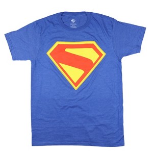 Seven Times Six DC Comics Superman T-Shirt Men's Legacy Logo Short Sleeve Graphic Tee Blue - 1 of 4