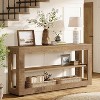 Tribesigns 63" Wood Console Table, Farmhouse 3-Tier Entryway Table for Hallway, Living Room - 2 of 4