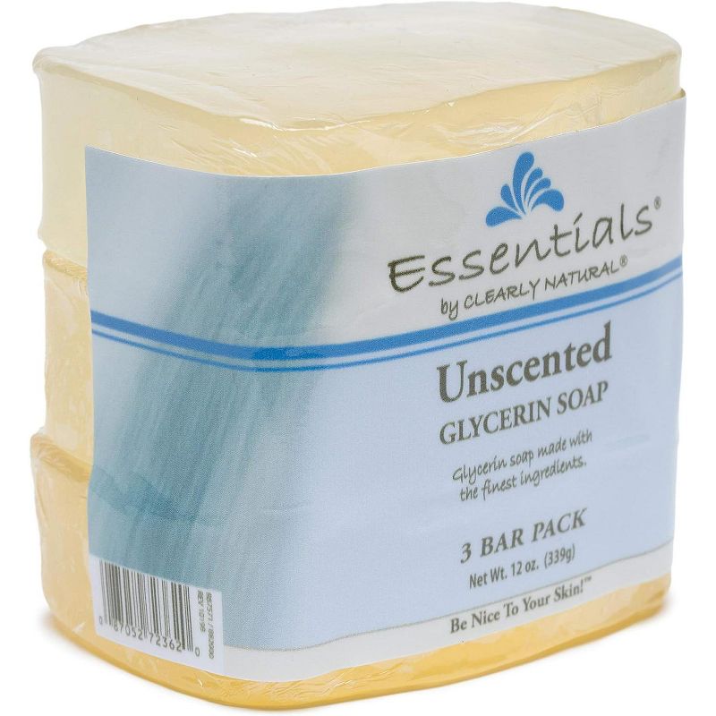 Essentials Unscented Pure and Natural Glycerin Soap Bar - Case of 3/4 oz, 3 of 6