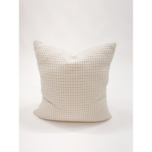 Linen Patchwork Pillow Cover in Ivory – Linen + Cloth