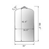 GlasFlength 36*66.5 Inch Full Length Mirrors, Traditional Baroque Arch Mirror for Entryway, Living Room, Hallway, Bathroom, Silver - 3 of 4