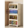 TiramisuBest 20 inch Storage Cabinet 3/4/5 Tier Folding Magnetic Door Wheels Quick Setup Bedroom Dorm Closet Organizer - 2 of 4