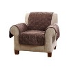 Microfiber Non Slip Recliner Furniture Cover Chocolate - Sure Fit: Polyester Protector, Indoor Use, Machine Washable - 3 of 3