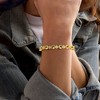Ross-Simons 15.00 ct. t.w. Lemon Quartz and 2.90 ct. t.w. White Topaz Bracelet in 18kt Gold Over Sterling - 2 of 3