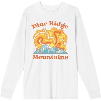 Adventure Society Blue Ridge Mountains Adult White Crew Neck Long ...