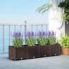 Outsunny Raised Flower Bed, Plastic Planter Box with Drainage Holes for Vegetables, Herbs, Flowers & Succulents - 3 of 4