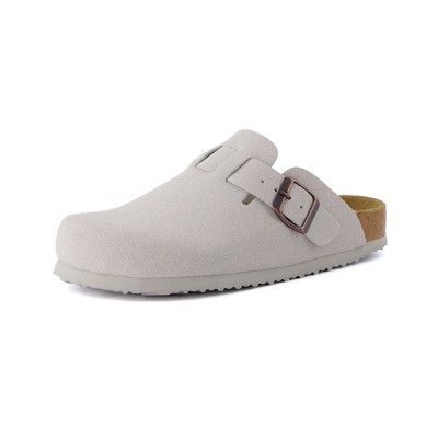CUSHIONAIRE Hana Slip-On Buckle Clog with Cork Footbed +Memory Foam, Wide Widths Available