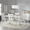 Lifestorey 5pc Miller Rectangular Dining Set White: Upholstered Chairs, Rubberwood Frame, Foam Seat - 2 of 4
