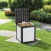Naysaye Deck Boxes, 45 Gal Outdoor Storage Deck Box, Small Patio Storage Bin for Garden Tools, Black, 30.75"*17.13"*21.85" - 4 of 4