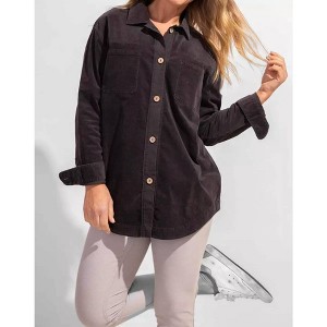 Women's Stretchy Micro-cord Shacket - ESCAPE BY HABITAT - 1 of 1