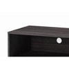 Chic Crate - 63" Modern Media Console w/ 2 Open Shelves & Cabinet - Entertainment Center for Living Room - Storm Gray & White - 4 of 4