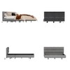 FUFU&GAGA Queen Size bed with Headboard and Led Lights Gray - 4 of 4