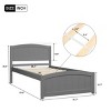 ALEXOUN Twin Size Bed Frame, Wood Platform Bed with Headboard and Footboard & Wood Slat Support,for Apartments Small Spaces - 3 of 4
