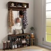 MAYEERTY Hall Tree with 5 Hooks Bench and Shoe Storage for 10 Pairs of Shoes for Entryway 2 in 1 Coat Rack Shoe Bench Set - 2 of 4