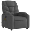 vidaXL Massage Recliner Chair Dark Gray Fabric - 3 of 4