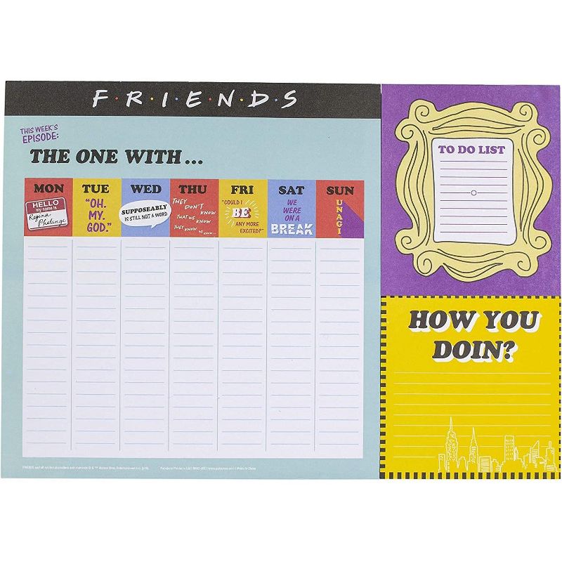 Friends TV Sitcom Themed Desk Planner | Weekly Calendar | 52 Pages, 1 of 4