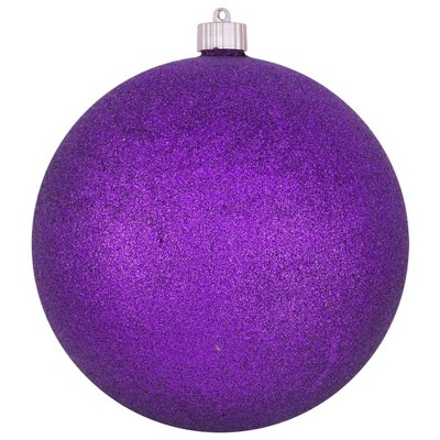 Christmas by Krebs Purple Shatterproof Glitter Christmas Ball Ornament 8" (200mm)