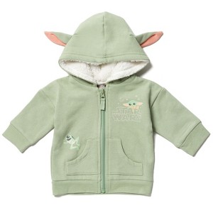 Star Wars The Child Baby Fleece Zip Up Cosplay Hoodie Newborn to Infant - 1 of 4