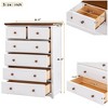 GustoWave 6-Drawer Tall Dresser Chest for Bedroom and Living Room - Sturdy Frame, Espresso White - 3 of 4