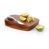 nambe Blend Bar Board with Knife, 9-Inch Board, 7-Inch Knife, Made of Acacia Wood and Stainless Steel, Ideal for Prep and Serving - 2 of 4