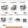 XIZZI 9-Piece Wicker Outdoor Patio Fire Pit Sectional Sofa Set with Cushions, All Weather Conversation Couch Set and Swivel Rocking Chairs - 2 of 4