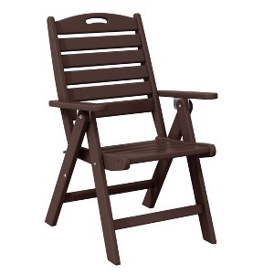 WestinTrends Malibu HDPE Adjustable Highback Folding Patio Dining Chair - 1 of 4