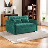 Resenkos 54 Inch Adjustable Backrest Sofa, Sofa Bed, Futon Sofa with Double Armrest and Pouch, Variable Bed for Living room, Bedroom, Gray - 3 of 4