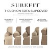 Heavyweight Cotton Duck T-Sofa Slipcover Khaki - Sure Fit: Machine Washable, Indoor Couch Protector, Fits 74-96" Width - 3 of 4