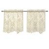 Habitat Limoges Sheer Rod Pocket Curtain Tiers for Any Room Floral Lace Design Pair Ivory - 2 of 4