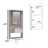 Chery Life 35" H Medicine Cabinet , Two Interior Shelves, One External Shelf, Light Gray - 3 of 4