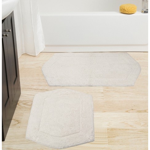 Set Of 2 Waterford Collection Ivory Cotton Tufted Bath Rug Set - Home 