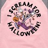 Girls' - Disney - I Scream For Halloween Shirt Tail Raglan Graphic T-shirt - 2 of 3