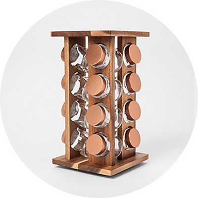 Iron And Mangowood 2-tier Wire Spice Rack Black - Threshold™ : Target