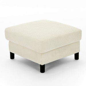 Beautyolove 27.5" Corduroy Upholstered Ottoman with Hidden Storage(Set of 2) - 1 of 4