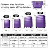 Lyngins 16/20/24/28 Inch 4PCs Hardside Luggage Sets with TSA Lock,Anti-Scratch Carry on Luggage,Expanable Lightweight Suitcase Sets for Family - 3 of 4