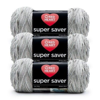 Red Heart Super Saver Yarn 3 Pack-Soapstone