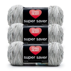 Red Heart Super Saver Yarn 3 Pack-Soapstone - 1 of 4