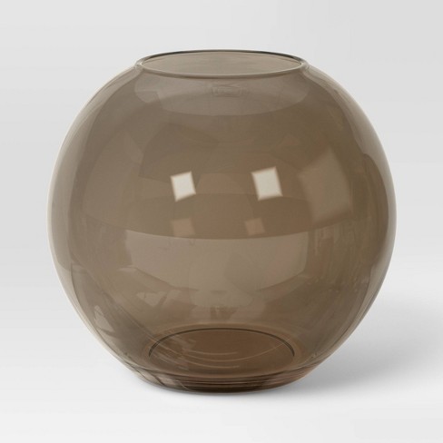 Glass Round Vase Brown - Room Essentials™ - image 1 of 3