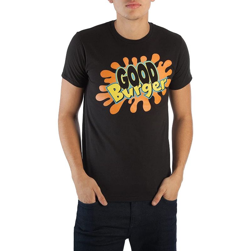 Nickelodeon Good Burger T-Shirt Men's Black Logo Tee, 1 of 5
