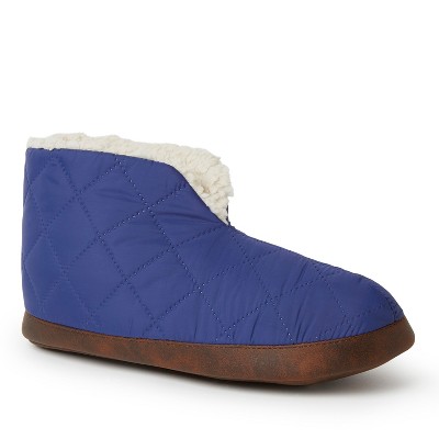 Dearfoams Men's Quilted Nylon Warm Up Bootie House Slipper
