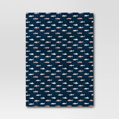 Oversized Fish Printed Plush (Not Knitted) Throw Blanket - Room Essentials&#8482;_2