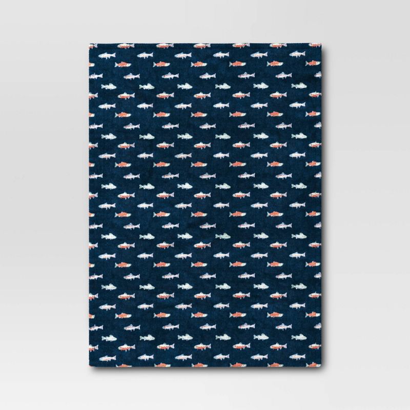 Fish Printed Plush Throw Blanket - Room Essentials&#8482;, 4 of 6