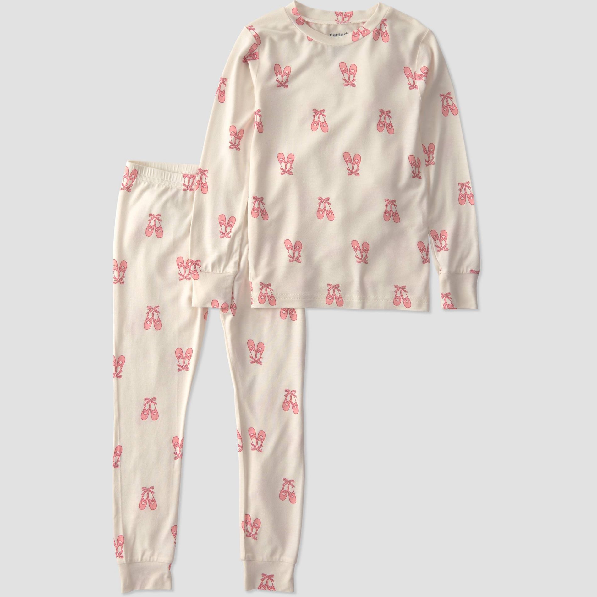 Carter's Just One You® Toddler Girls' 2pc Comfy Soft Ballerina Pajama Set - Cream 2T