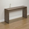Mshliw 59.2'' Console Table with Paulownia Veneer, Dining Table, Striped Design Accent Table for Entryway, Foyer, or Living Room - 4 of 4