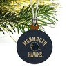 Monmouth University Official Hawks Mini Small Tiny Wood Christmas Tree Holiday Ornament - 3 of 4
